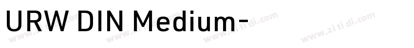 URW DIN Medium字体转换